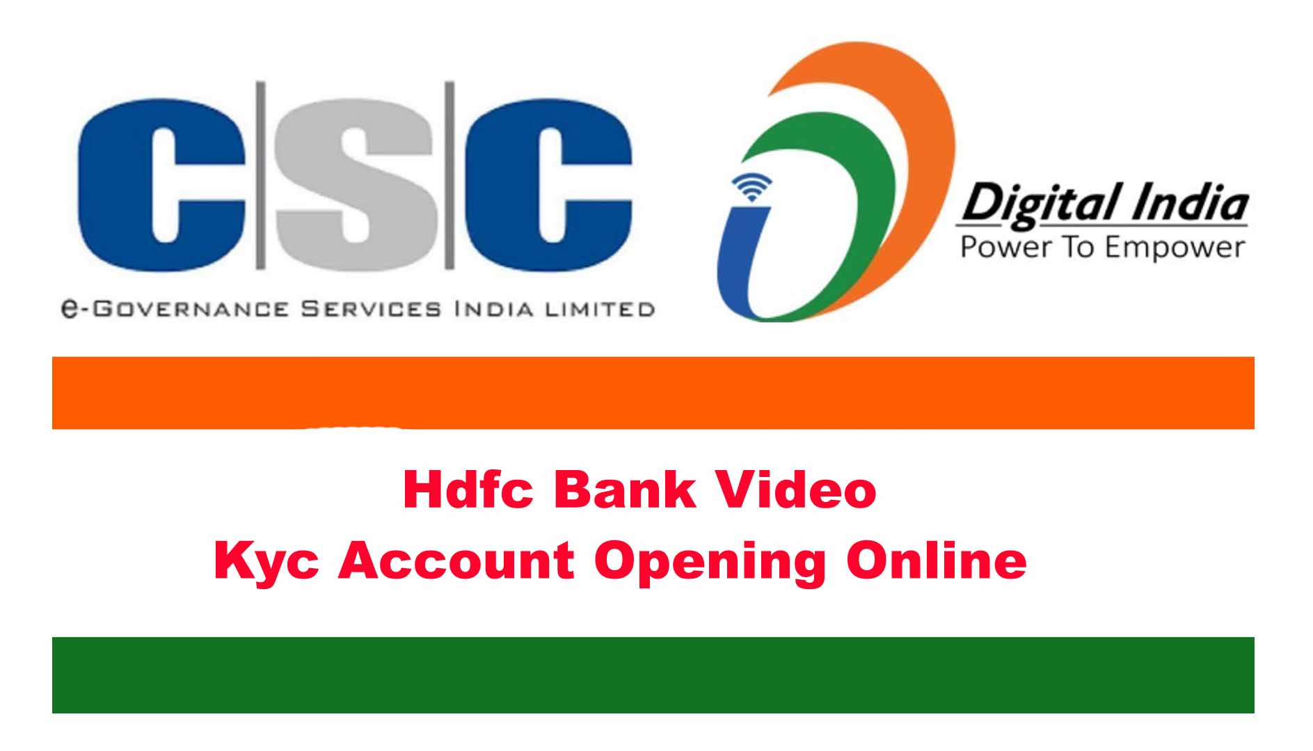 Hdfc Bank Video Kyc Account Opening Online Through Csc Digi Seva Portal 1538