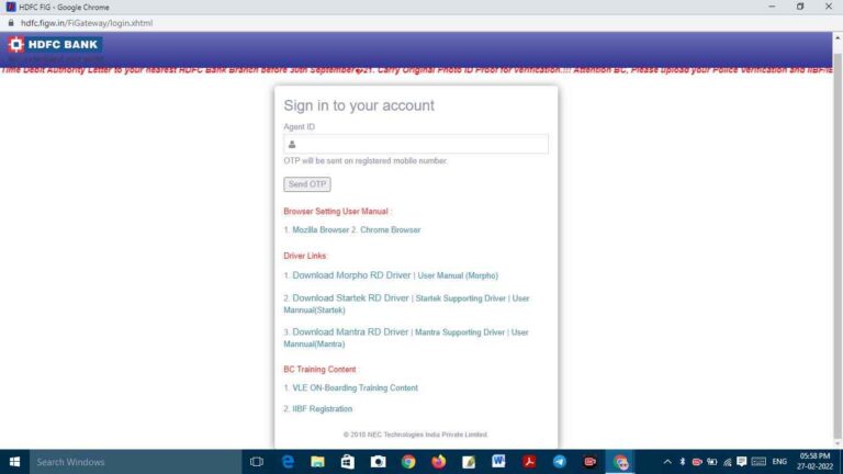 Csc Hdfc Bc Login And Csc Hdfc Bank Csp Registration 0880